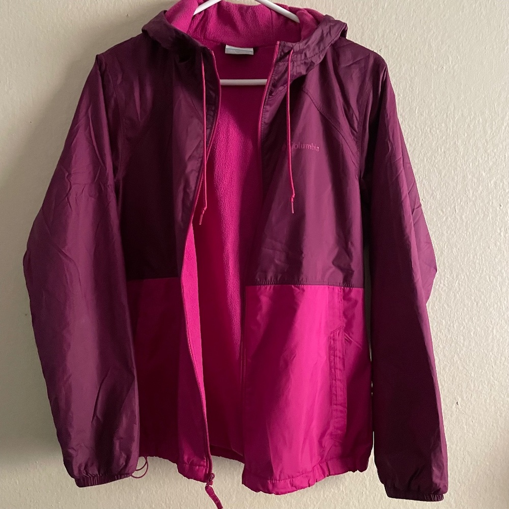 Columbia Women's Flash Forward Lined Windbreaker Jacket Pink/Purple Small